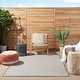 preview thumbnail 39 of 119, Nourison Courtyard Indoor/Outdoor Modern Geometric Area Rug 5' x 7' Rectangle - Ivory/Charcoal