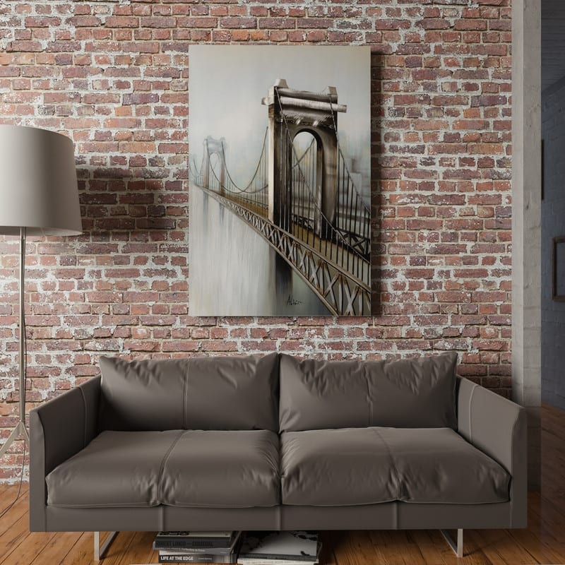 Yosemite Home Decor 'Gateway to the City' Original Hand-Painted Canvas Art - Multi-Color