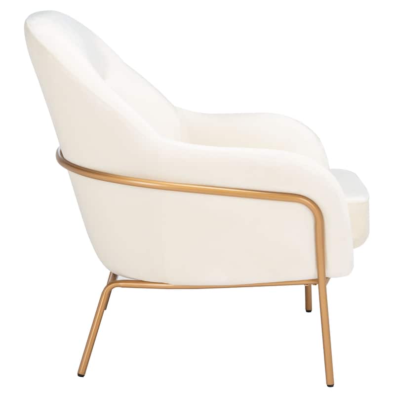 SAFAVIEH Eleazer Glam Velvet Accent Chair - 26.3" W x 31.8" L x 34" H