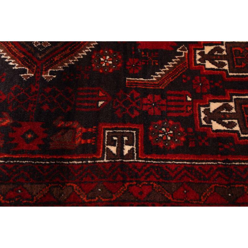 ECARPETGALLERY Hand-knotted Teimani Black, Red Wool Rug - 3'5 x 6'10