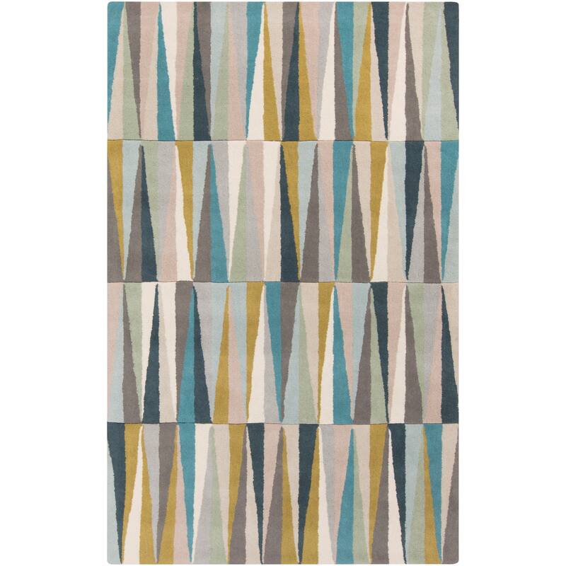 Livabliss Raahe Hand-Tufted Geometric Pattern Wool Area Rug