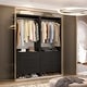 preview thumbnail 36 of 81, Cimly Closet System with Wood Drawers and Hanging Rods, Organizer Wardrobe for Walk-in and Reach-in Closet Set of 2 - Black