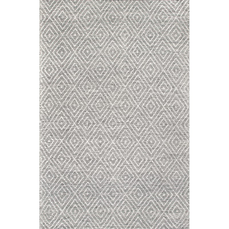 Nuloom Flora Handmade Textured Diamonds Wool Area Rug