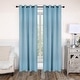preview thumbnail 176 of 191, Classic Modern Solid Blackout Curtain Set by Miranda Haus 2PC- 52" X 63" - Light Blue