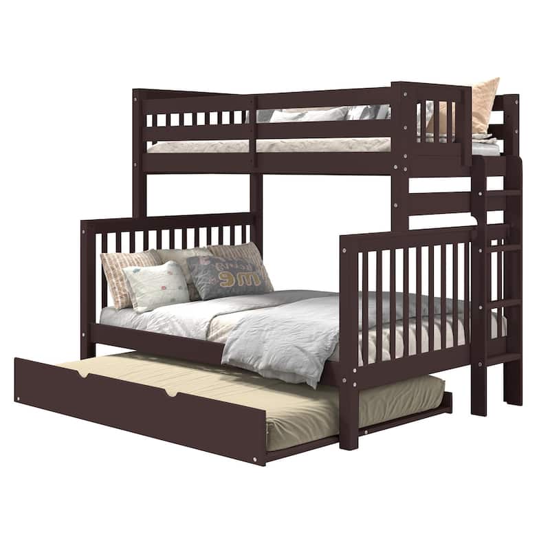 Taylor & Olive Trillium Twin over Full Bunk Bed Ladder, Full Trundle