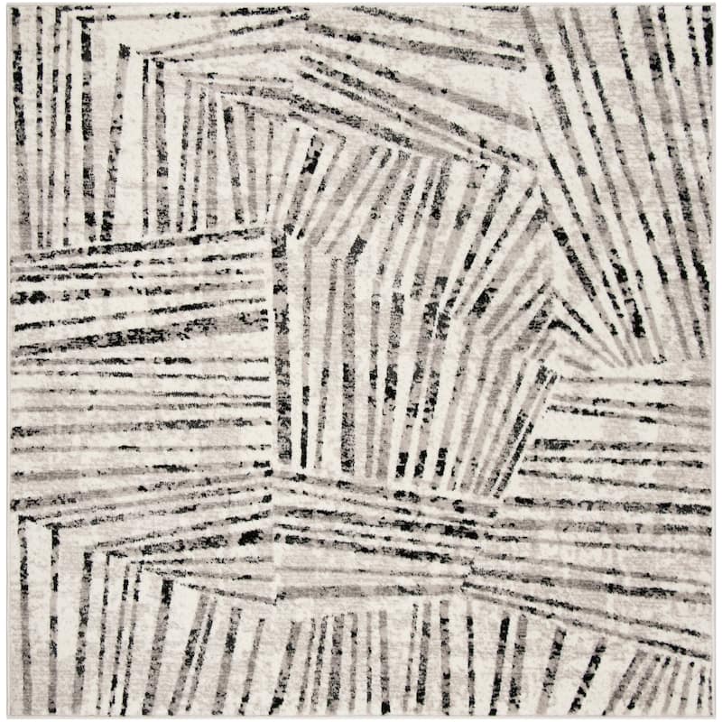 SAFAVIEH Skyler Katheryn Modern Rug - 6'7" Square - Grey/Ivory
