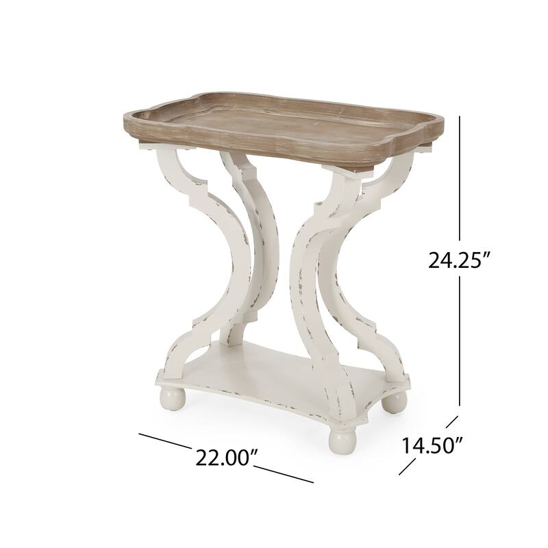 Ouray French Country Accent Table with Rectangular Top by Christopher Knight Home