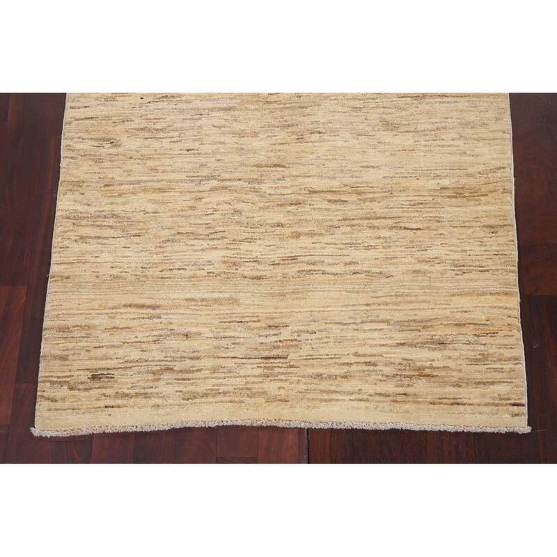 Wool Gabbeh Kashkoli Contemporary Area Rug Hand-knotted Foyer Carpet - 3'5" x 4'9"