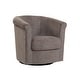preview thumbnail 21 of 62, Marvel Traditional 360-degree Swivel Tub Chair Yowza Chenille Mousse Brown