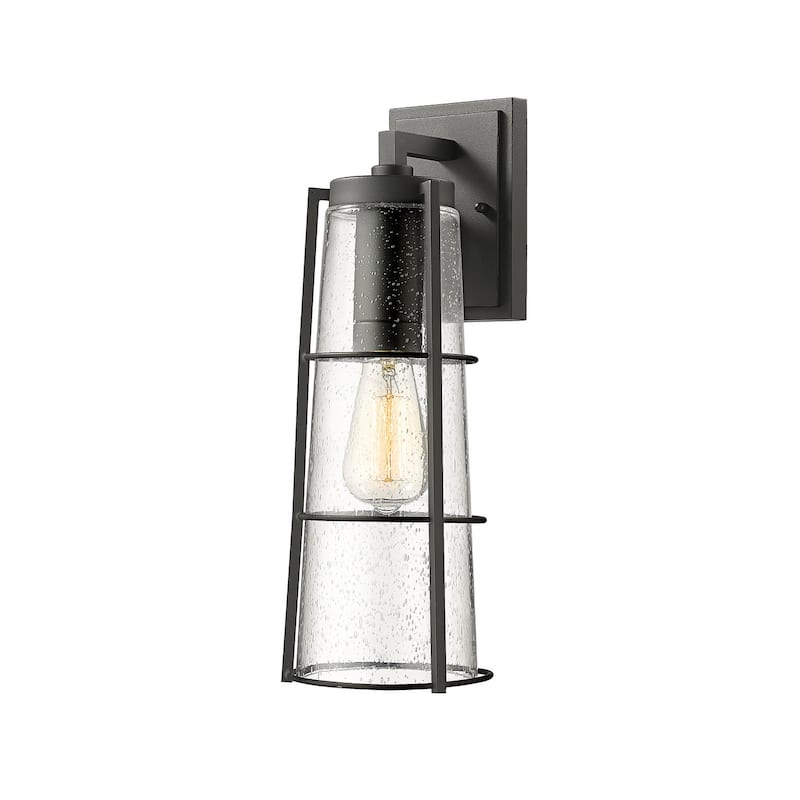 Z-Lite Helix 17" Tall Outdoor Wall Sconce - Black