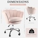 preview thumbnail 8 of 27, VANITII Accent Chair Swivel Vanity Chair Office Desk Chair With Wheels Modern Height Adjustable Pink/Grey/White