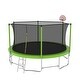 preview thumbnail 27 of 27, 16ft Round Outdoor Trampoline with Enclosure Net and Basketball Hoop