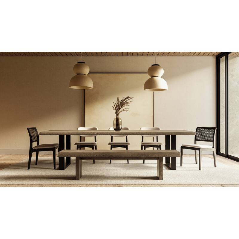 Urbia Brooks Solid Acacia Dining Table - U Base