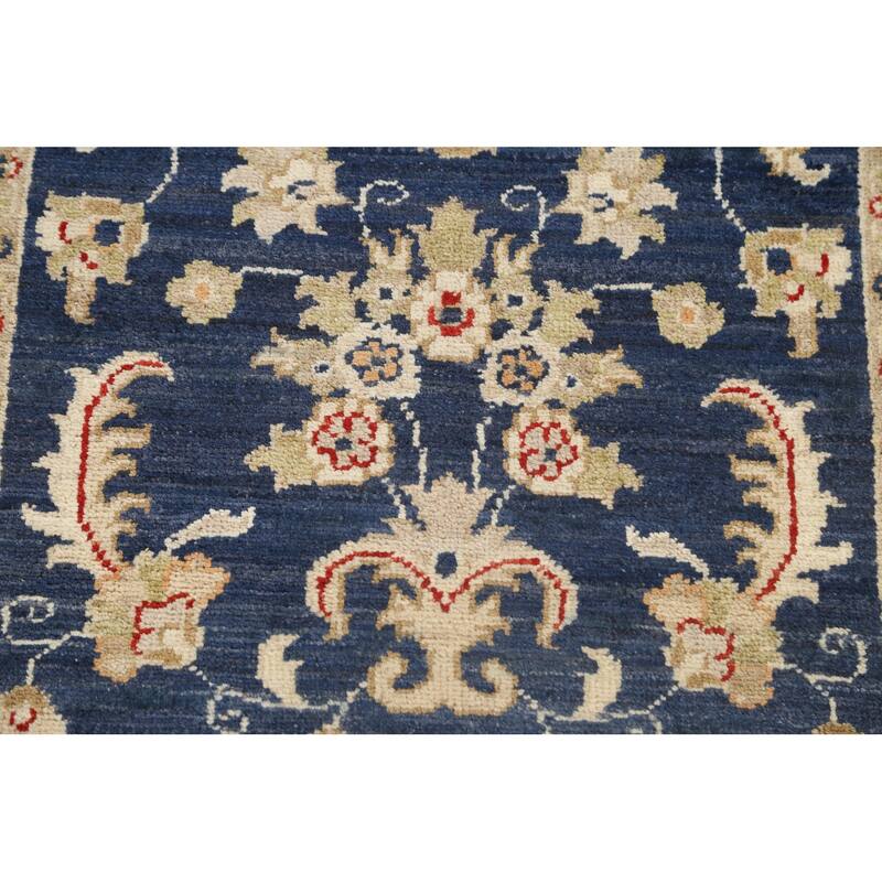Vegetable Dye Peshawar Chobi Oriental Runner Rug Hand-knotted Carpet - 2'8" x 9'11"