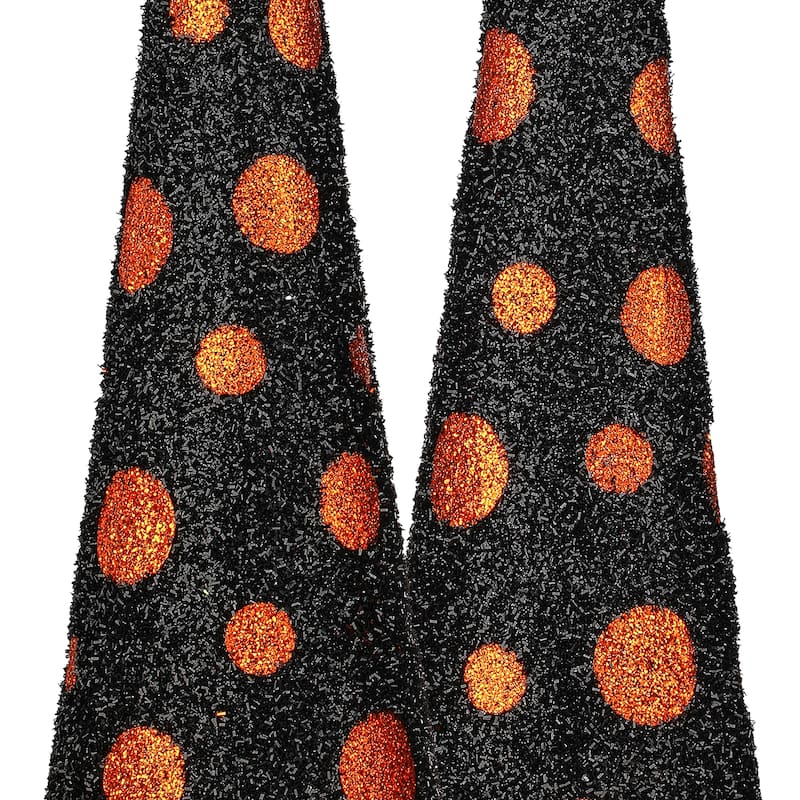 20-24" Glitter Polka Dot Cone Tree set of 2