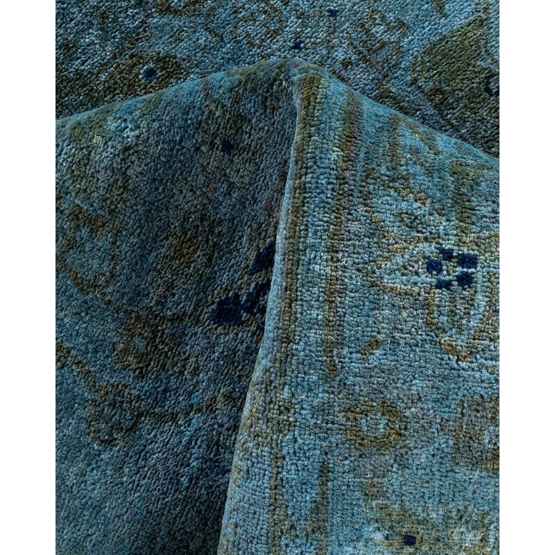 Vibrance One-of-a-Kind Hand-Knotted Area Rug - Blue, 3' 10" x 5' 8" - 3' 10" x 5' 8"