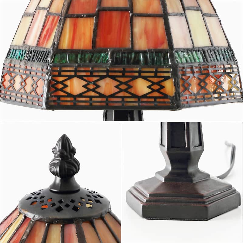 Liberty Tiffany-Style 12" LED Table Lamp, Bronze by JONATHAN Y