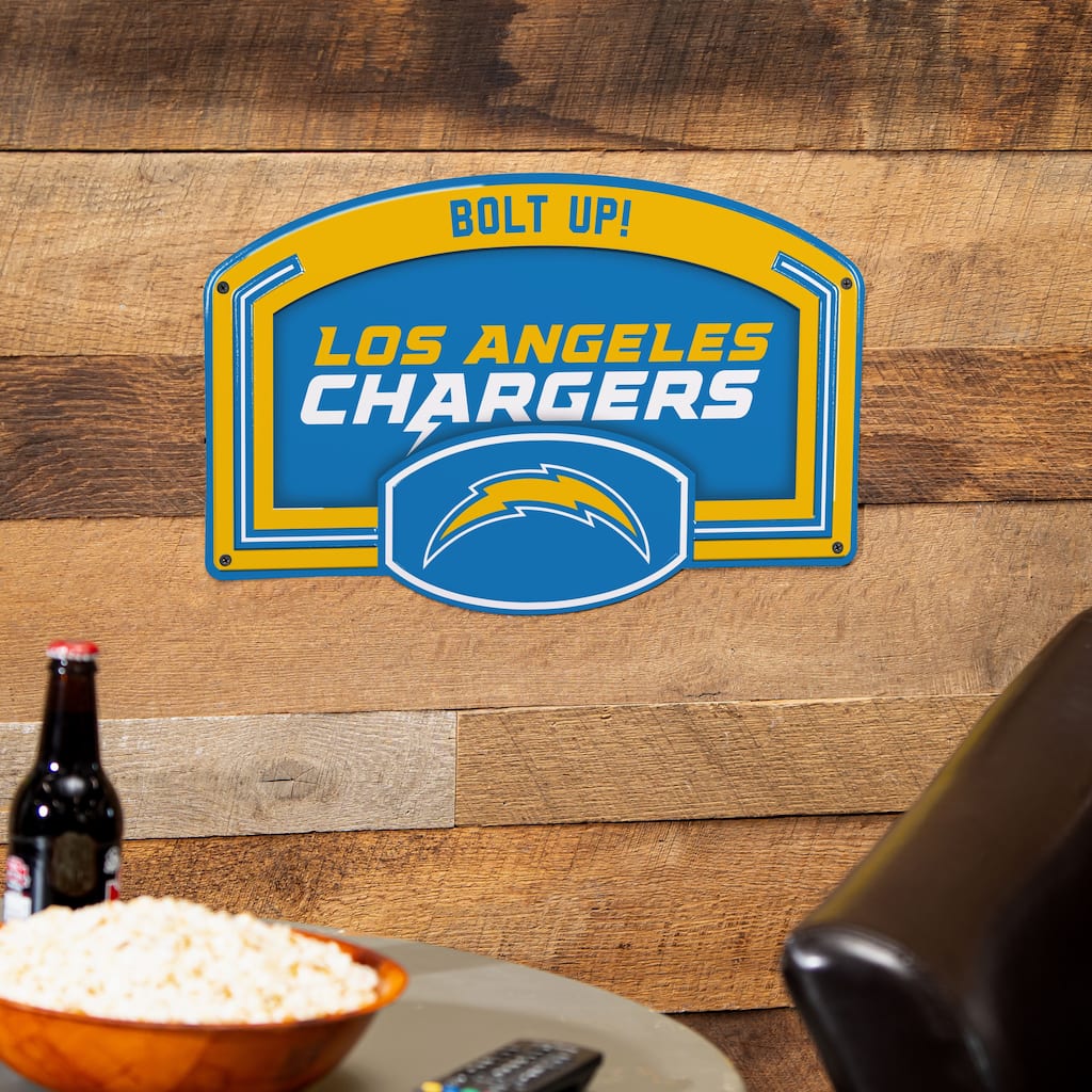 Los Angeles Chargers Embossed Steel Wall Sign, 11" x 17"
