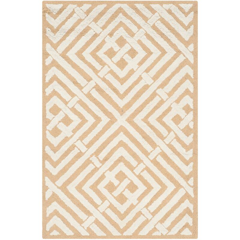 SAFAVIEH Handmade Newport Jamya Modern Cotton Rug - 2' x 3' - Beige/White