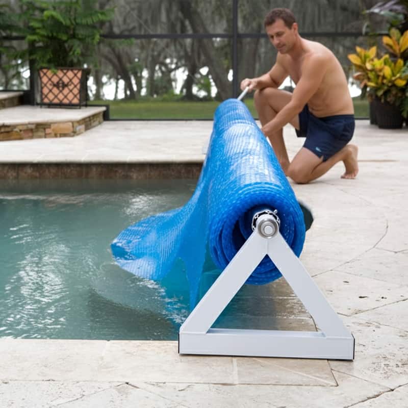 16-Inch White Black Hydro Tools Solar Reel System for Swimming Pools