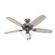 preview thumbnail 2 of 14, Hunter 52" Builder Plus Ceiling Fan with 3-Light LED Light Kit and Pull Chain - Traditional - Casual - Farmhouse - Top Rated!