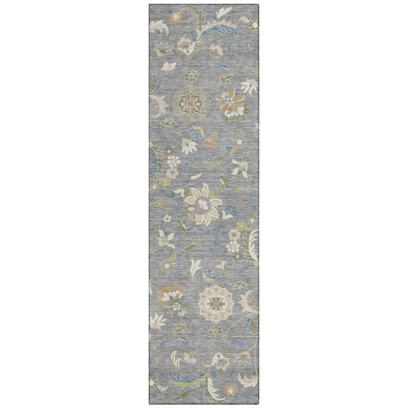 Machine Washable Indoor/ Outdoor Traditional Chantille Rug