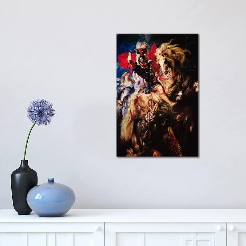iCanvas "St. George and The Dragon" by Peter Paul Rubens Canvas Print - 18x12x1.5