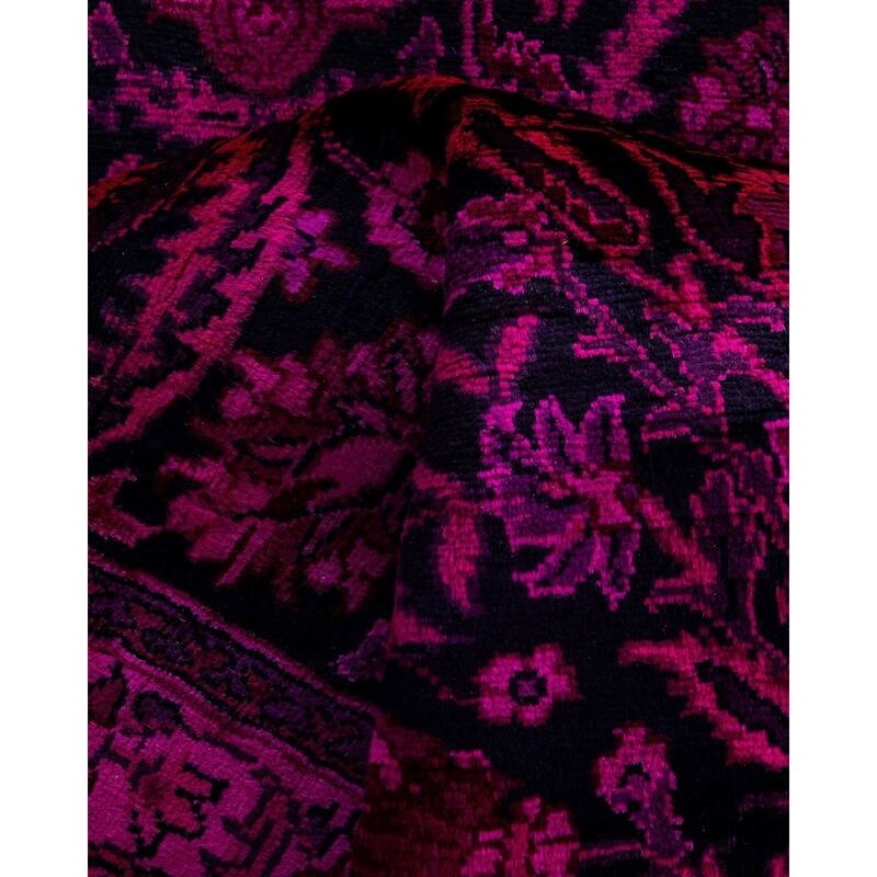 Contemporary Overdyed Wool Hand Knotted Runner - 2' 7" x 10' 4"