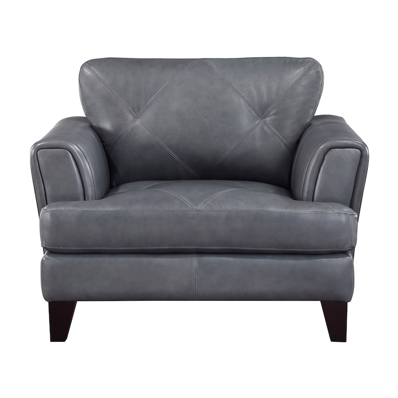 Howe Leather Living Room Chair - 44.5" x 38" x 35.5"