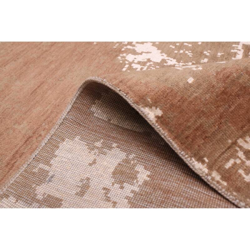 ECARPETGALLERY Hand-knotted Legacy Brown Silk, Wool Rug - 8'10 x 11'9