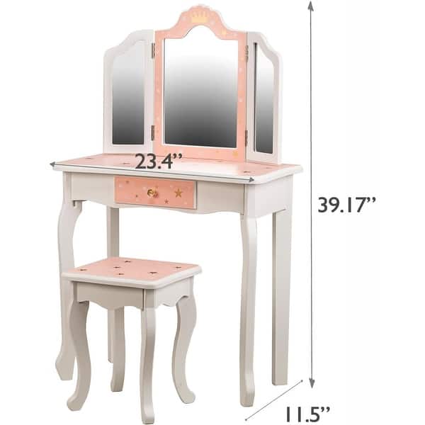 dimension image slide 0 of 2, 2-in-1 Princess Vanity Set