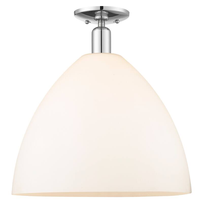 Innovations Lighting 716-1C-19-16 Bristol Semi-Flush Bristol 16" Wide - Polished Chrome / Matte White