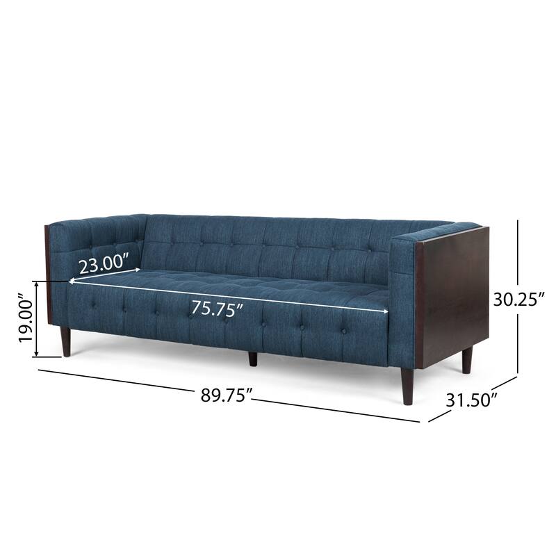 Contemporary Design Button-Tufted Upholstered Sofa