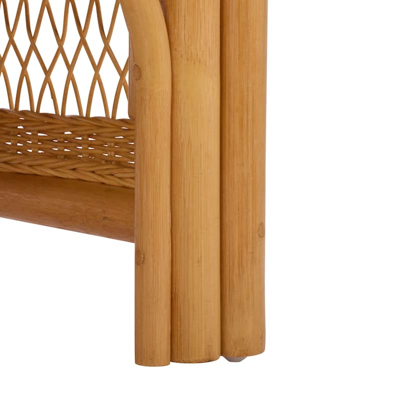 SAFAVIEH Couture Shawnee Rattan Loveseat - 68"W x 27"D x 30"H