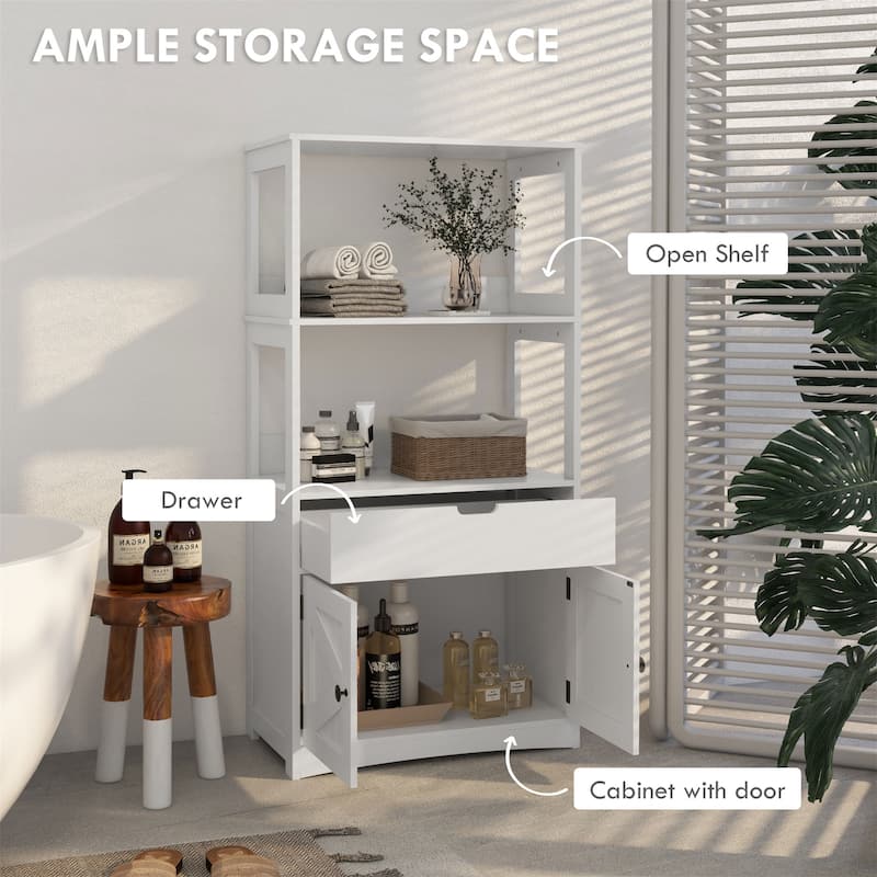 Farmhouse Bathroom Floor Cabinet