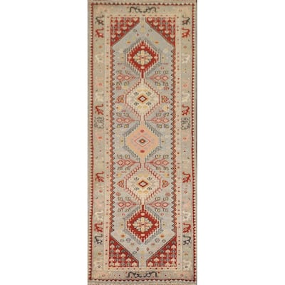 Geometric / Tribal Heriz Serapi Runner Rug Handmade Wool Carpet - 2'8" x 8'0"