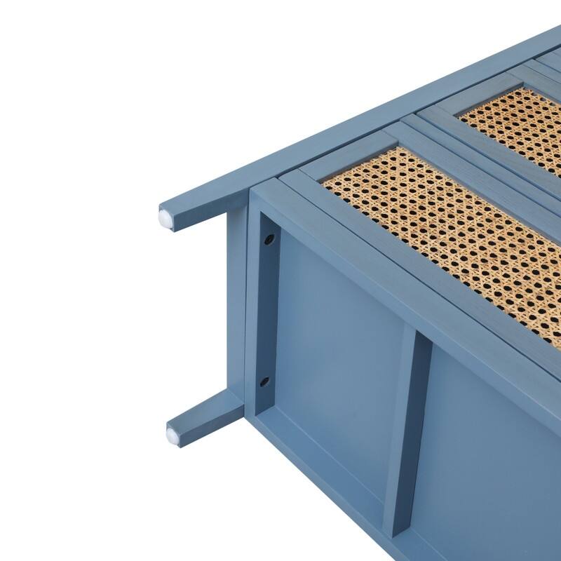 Natural Rattan Storage Cabinet 3 Drawer Chest