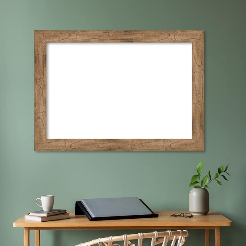 Amanti Art Owl Brown Framed Dry Erase Magnetic Board