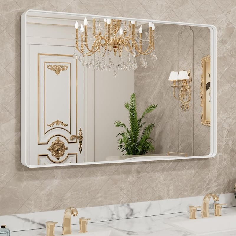 Aluminum alloy Framed Tempered Glass Wall Bathroom Vanity Mirror