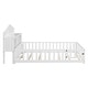 preview thumbnail 38 of 40, Full Size Wood Floor Bed w/ Bookcases ,Guard Rails,Storage Headboards