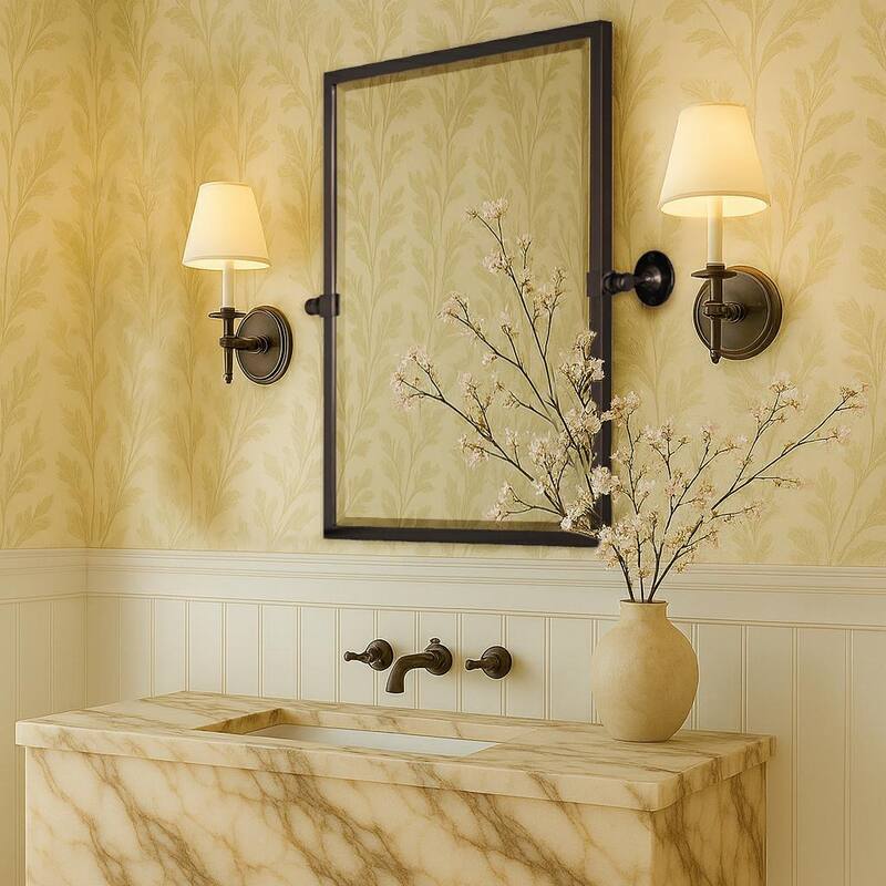TEHOME Blakley Rectangle Metal Wall Mirror