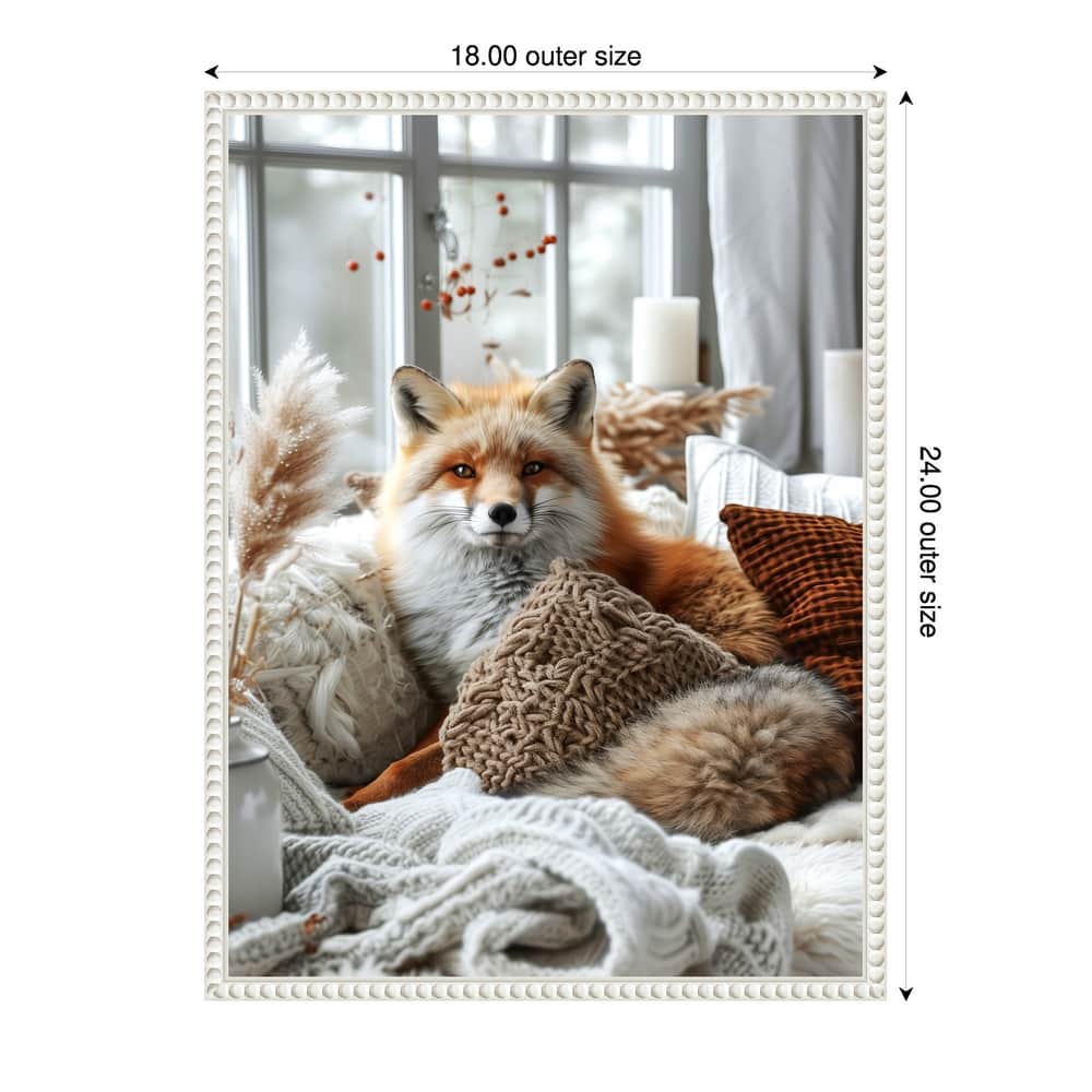 Cozy Fox by Justyna Jaszke Framed Canvas Wall Art