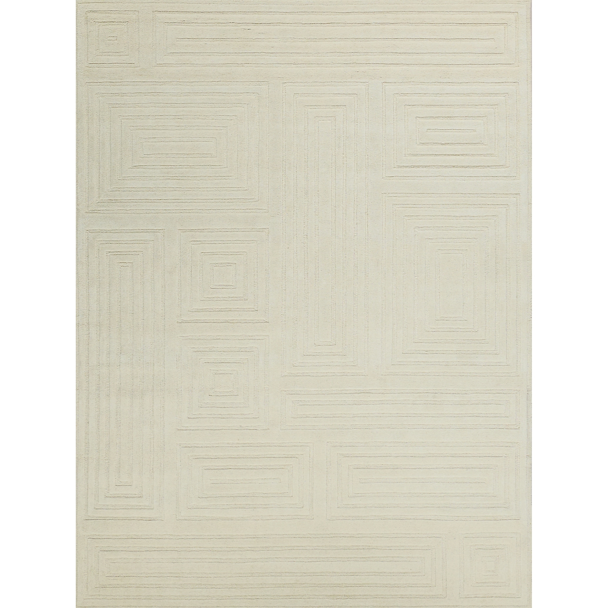 Teton hand-tufted New Zealand Wool Beige/Ivory Area Rug