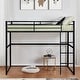 preview thumbnail 22 of 31, Metal Loft Bed Full with Guardrails, Flat Ladder, Kids, Teens, Adults