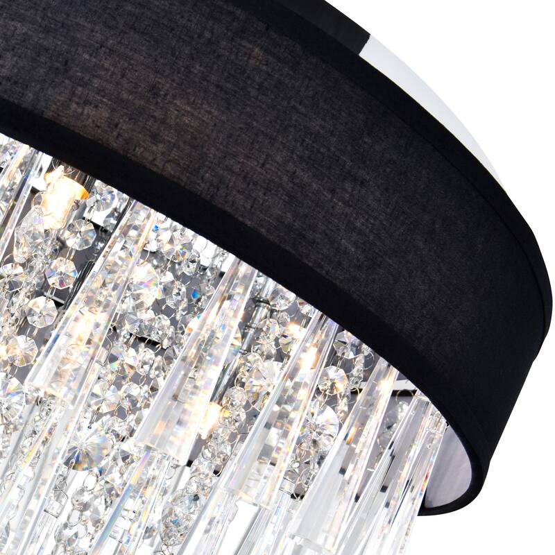 Franca 8 Light Drum Shade Chandelier With Chrome Finish