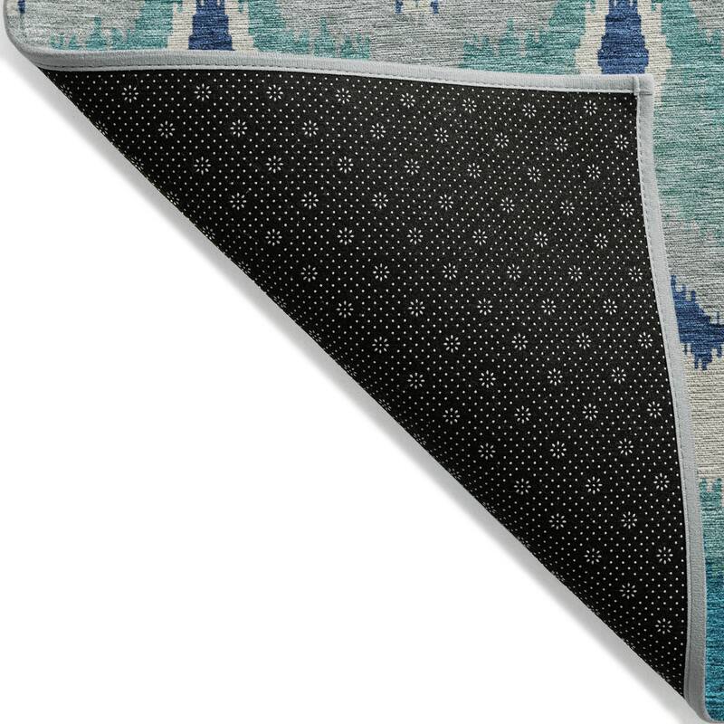Machine Washable Indoor/ Outdoor Chantille Boho Ikat Rug