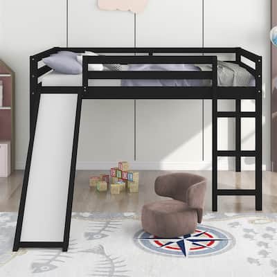 Merax Full Loft Bed with Slide