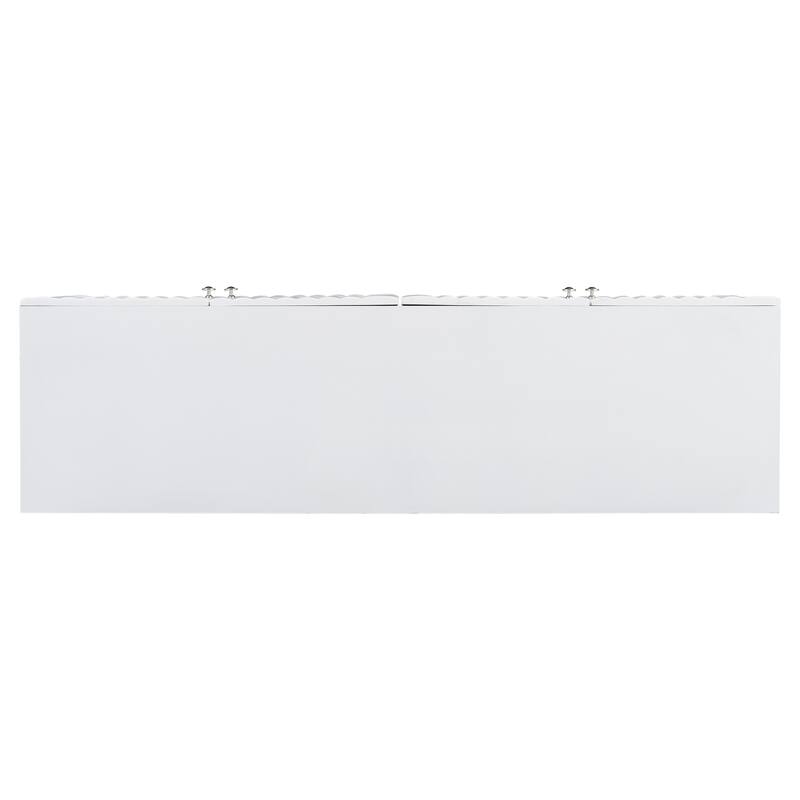 Elegant Four-Door Sideboard with Wavy Pattern Doors