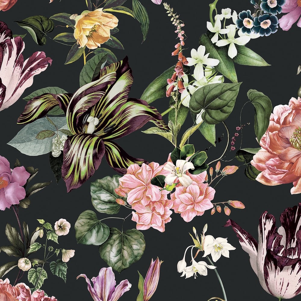 Galerie Wallcoverings Flora Floral Rhapsody Vinyl on Non-woven Matte Wallpaper Roll