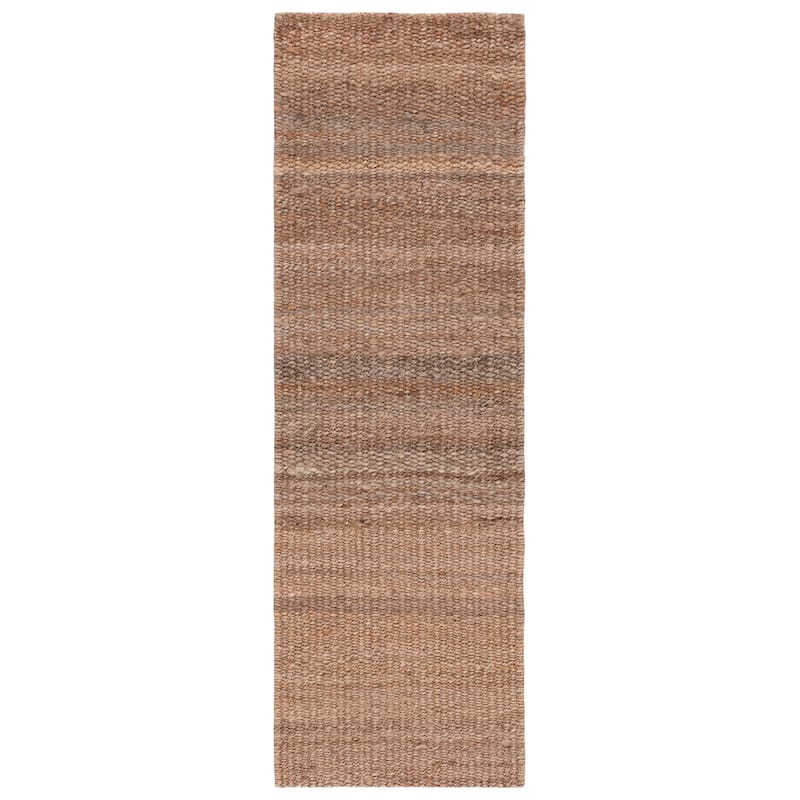 SAFAVIEH, Handmade Natural Fiber Valery Casual Solid Jute Rug - 2'3" x 11' Runner - Natural